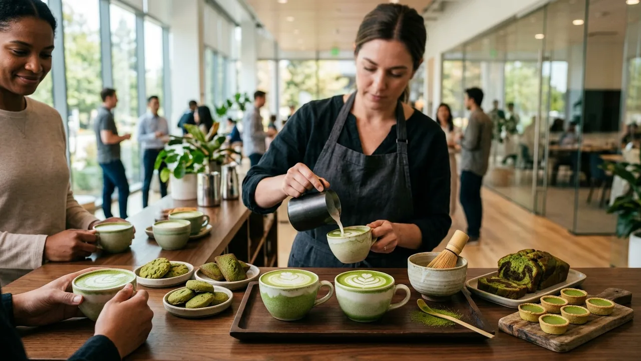 Corporate matcha catering at Silicon Valley tech campus