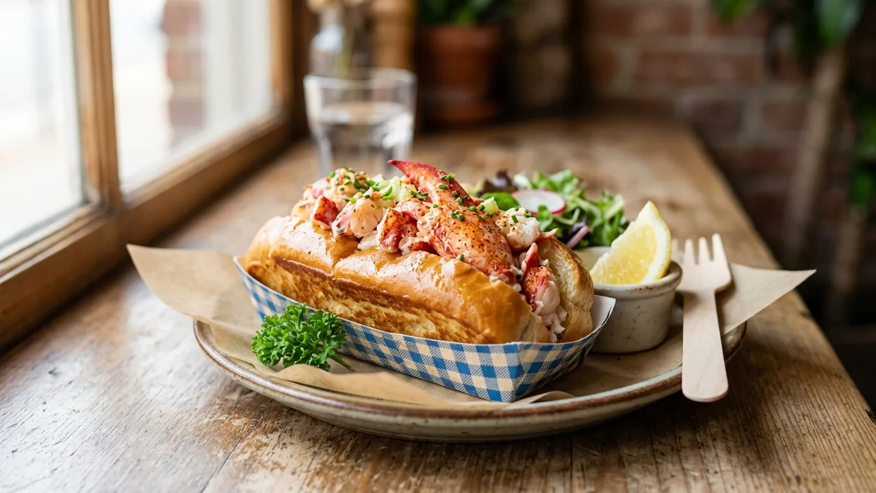 The Happy Lobster Maine lobster roll