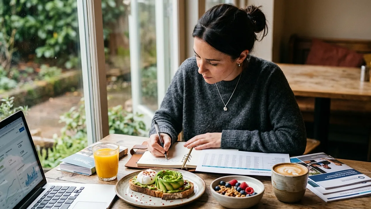 Event planner analyzing salary data and ROI of professional association membership
