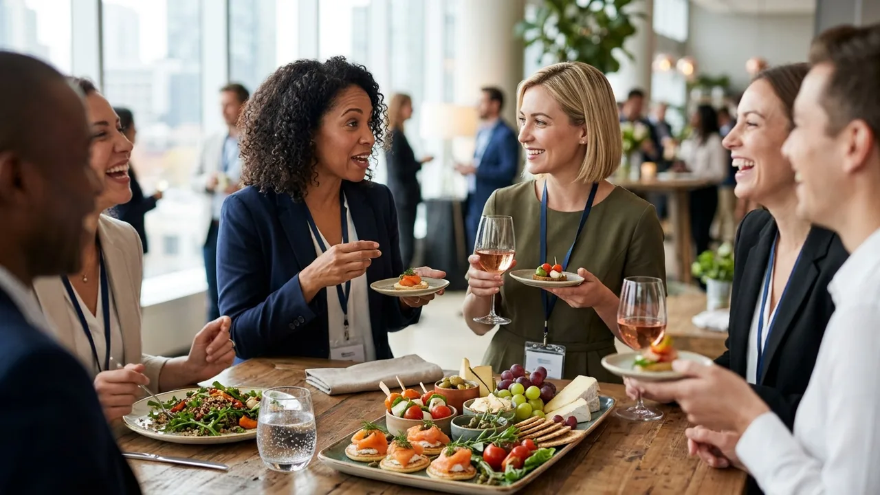 Event planners networking at professional association conference