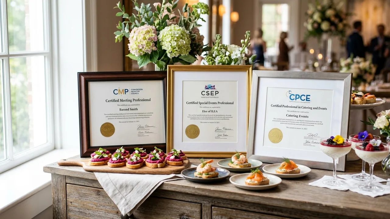 Professional event planning certifications CMP CSEP CPCE displayed