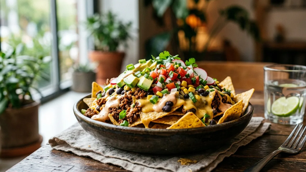 Black Leaf Vegan loaded nachos