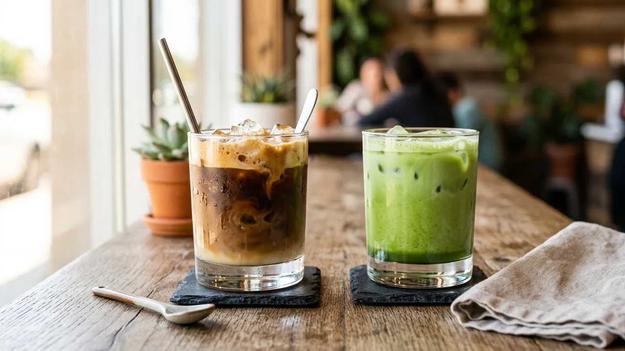 Joy Tea Bar matcha and Vietnamese coffee drinks in Merced CA