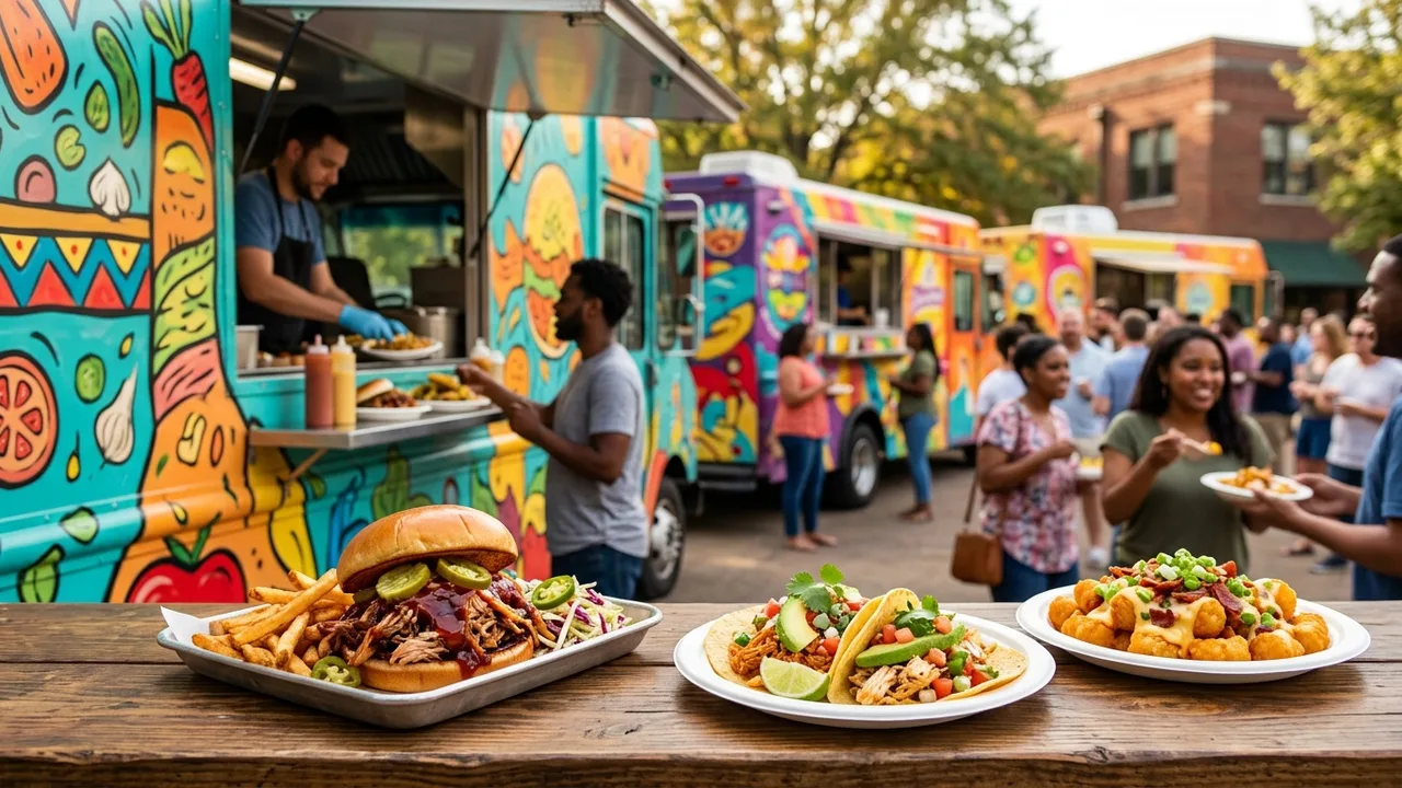 Memphis Best Food Trucks: Bluff City Bites on Wheels - colorful food trucks serving diverse cuisine