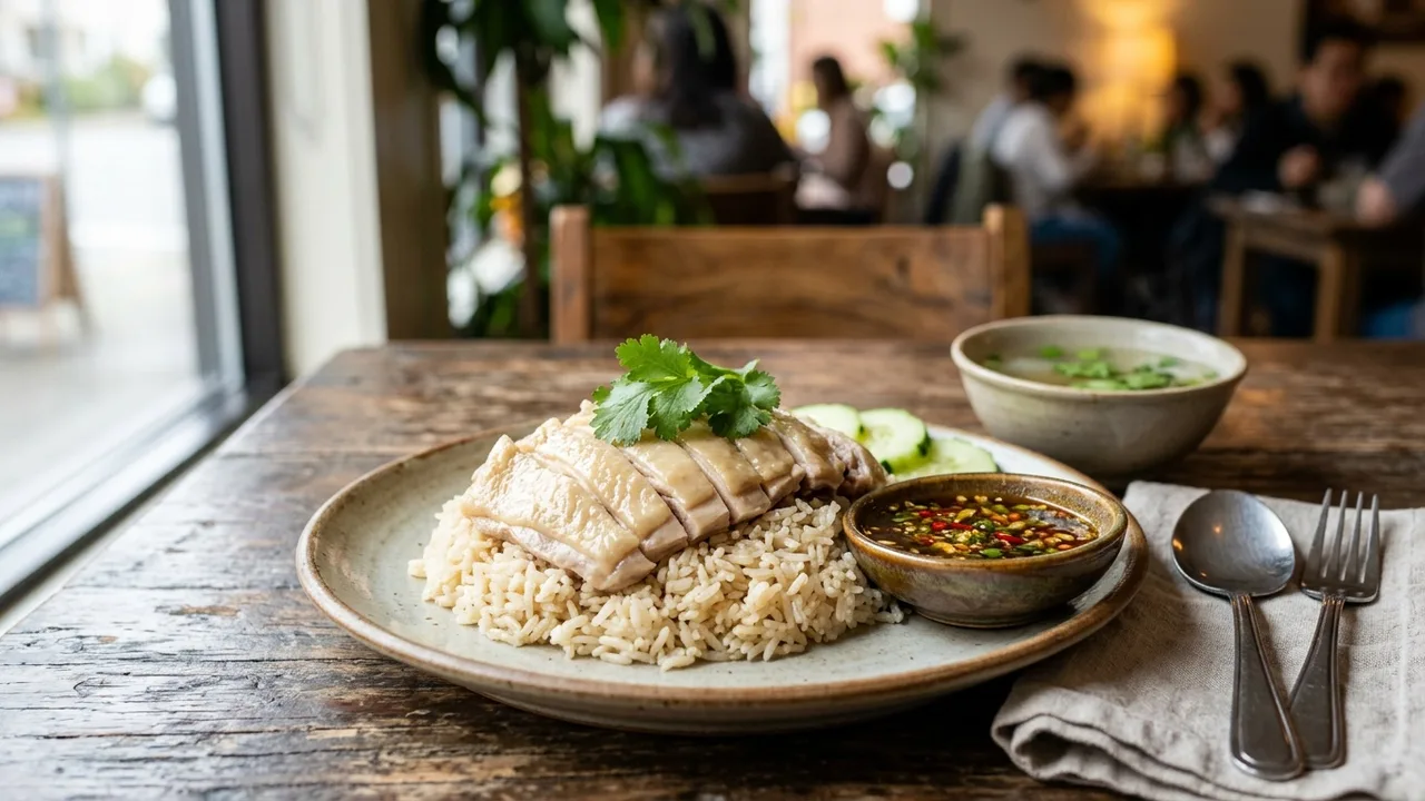 Nong's Khao Man Gai Thai chicken and rice