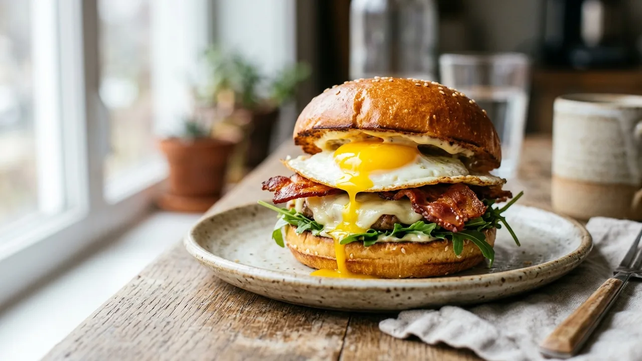Fried Egg I'm In Love Yolko Ono breakfast sandwich