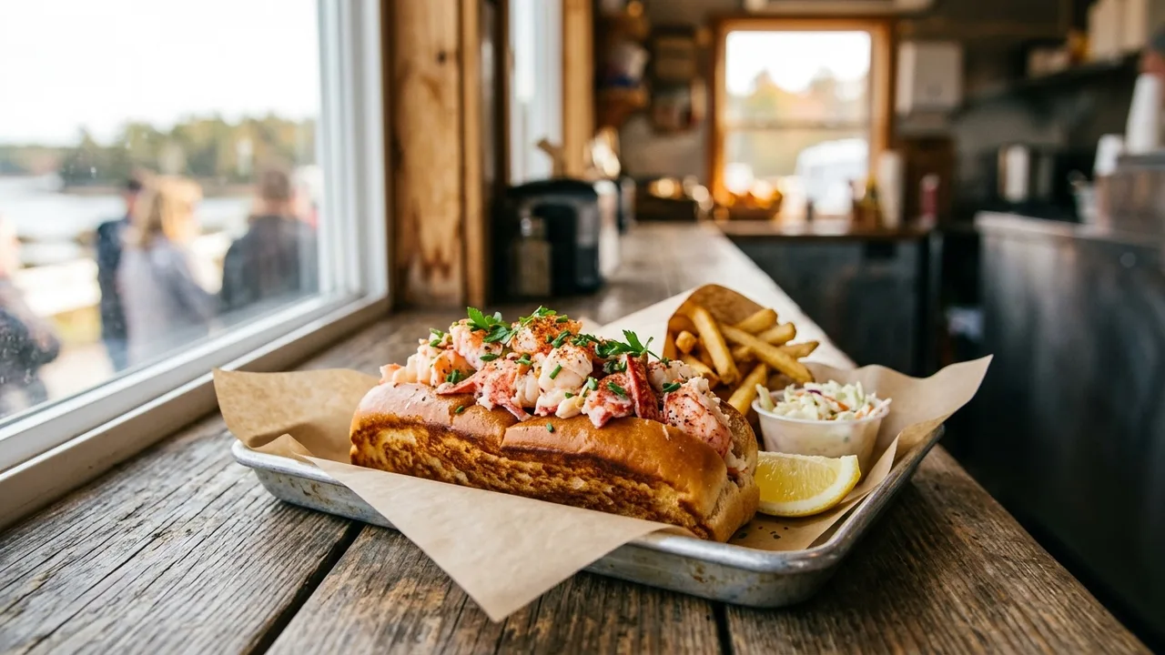 Masshole Lobster Truck Maine style lobster roll