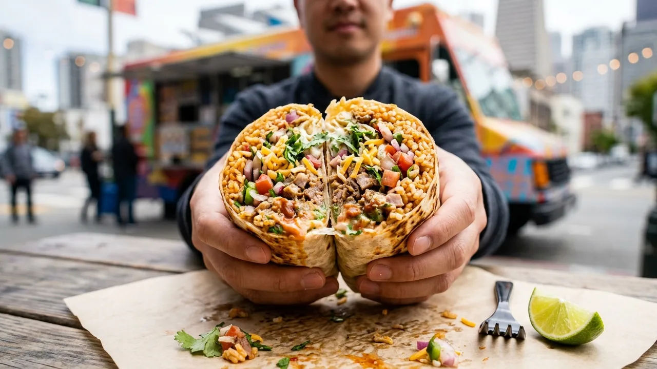 Señor Sisig Filipino-Mexican fusion sisig burrito - San Francisco food truck