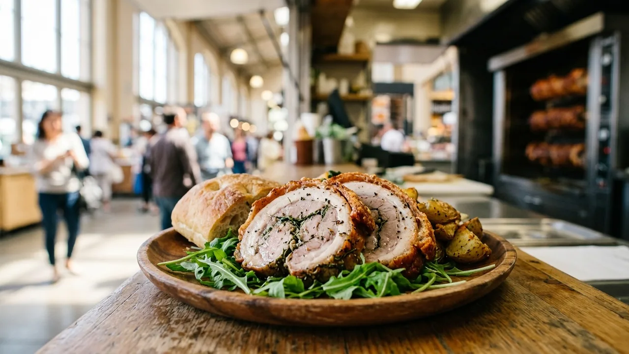 Roli Roti rotisserie porchetta - San Francisco Ferry Building food truck