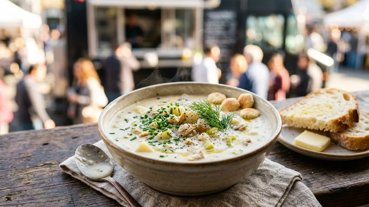 Sam's ChowderMobile clam chowder - San Francisco food truck